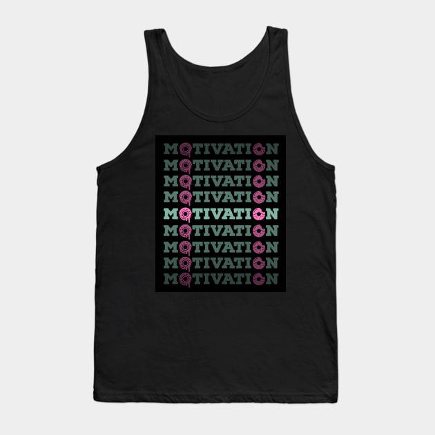 Motivation Donuts Tank Top by Suzhi Q